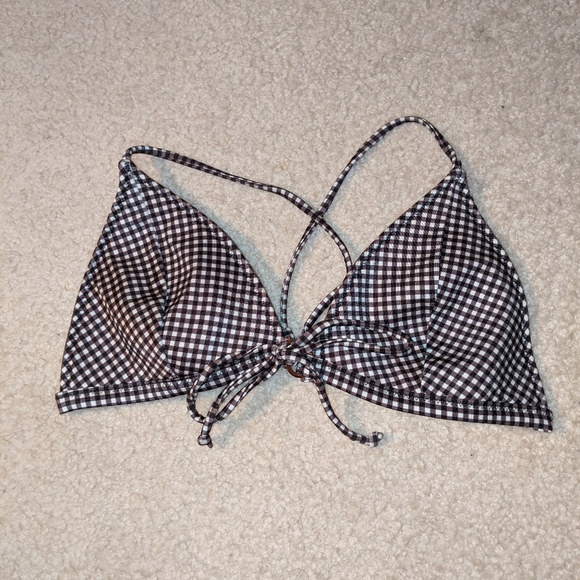 La Hearts Gingham triangle top - Picture 1 of 4